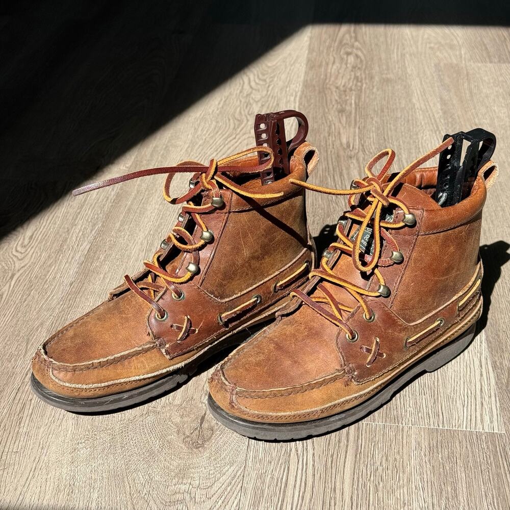 VTG Polo Country Ralph Lauren Women’s 6.5B Leather Moc Toe Ranger Hiking Boots